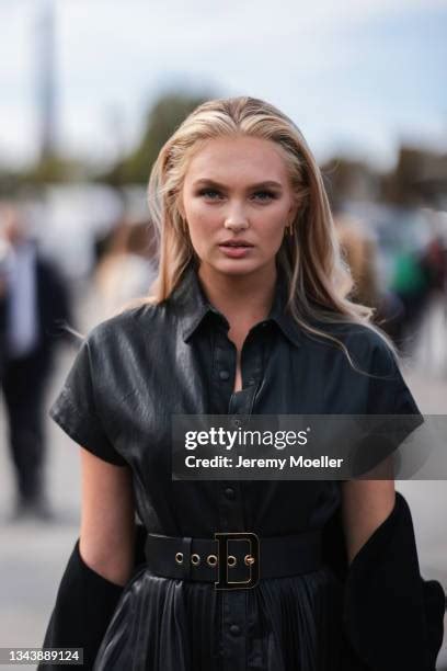 Romee Strijd wearing a full dior look outside Dior on September 